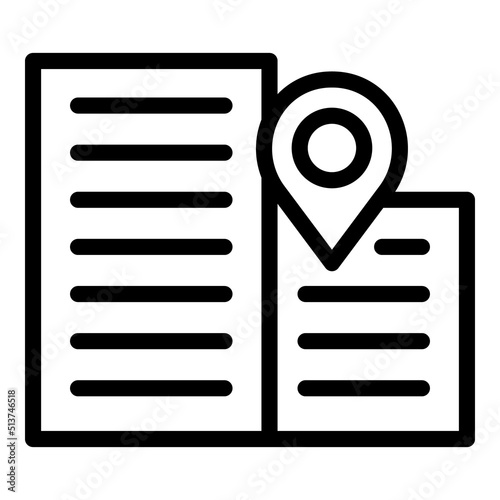 Asylum location icon outline vector. War refugee. Migration seeker