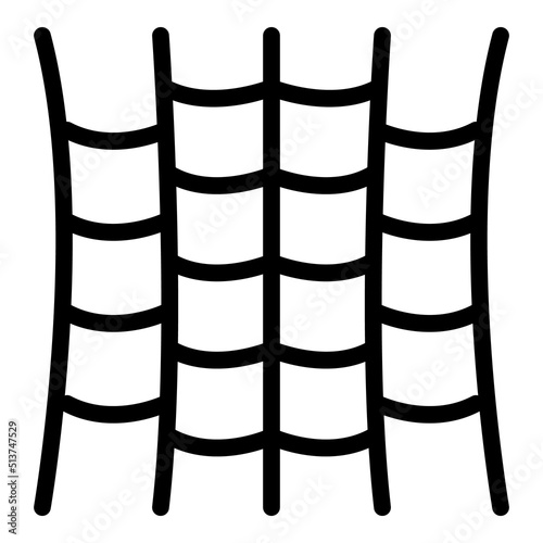 Rope park net icon outline vector. Sport adventure. Extreme climb