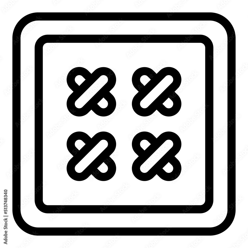 Embroidery cross icon outline vector. Craft art. Creative fabric Embroidery cross icon outline vector. Craft art. Creative fabric