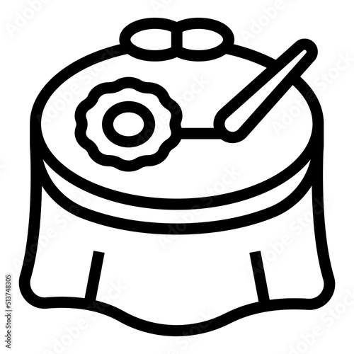 Embroidery table icon outline vector. Craft art. Studio fabric