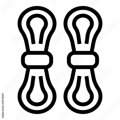 Embroidery rope icon outline vector. Craft art. Creative fabric