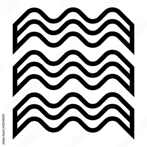Embroidery wave icon outline vector. Craft art. Fabric studio