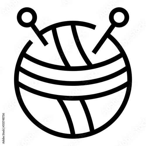 Sewing ball icon outline vector. Art craft. Hand creative