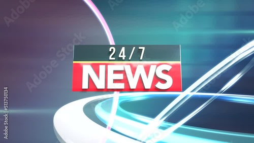 24 News with circles elements and grid, business, corporate and news style background photo