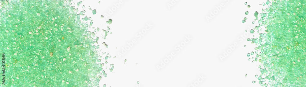 Fototapeta premium Ferrous Sulfate, chemical ingredient on white laboratory table.