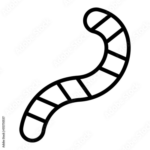 Plant worm icon outline vector. Animal ground. Soil compost