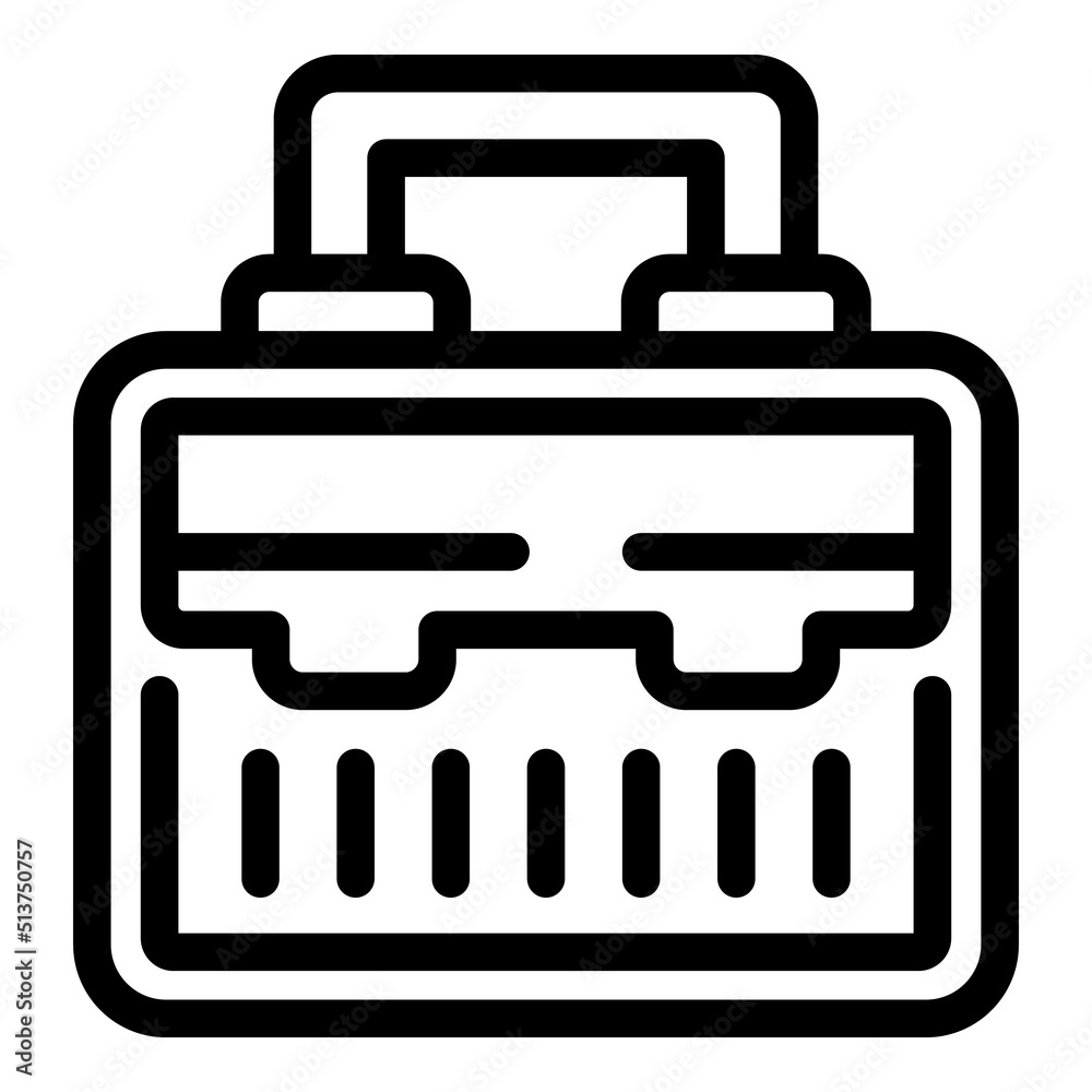 Installation toolbox icon outline vector. Tool box. Carpenter case Installation toolbox icon outline vector. Tool box. Carpenter case