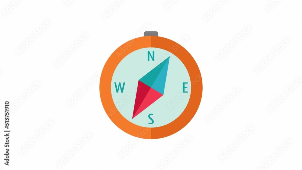 Compass sign 4k animation Compass sign 4k animation