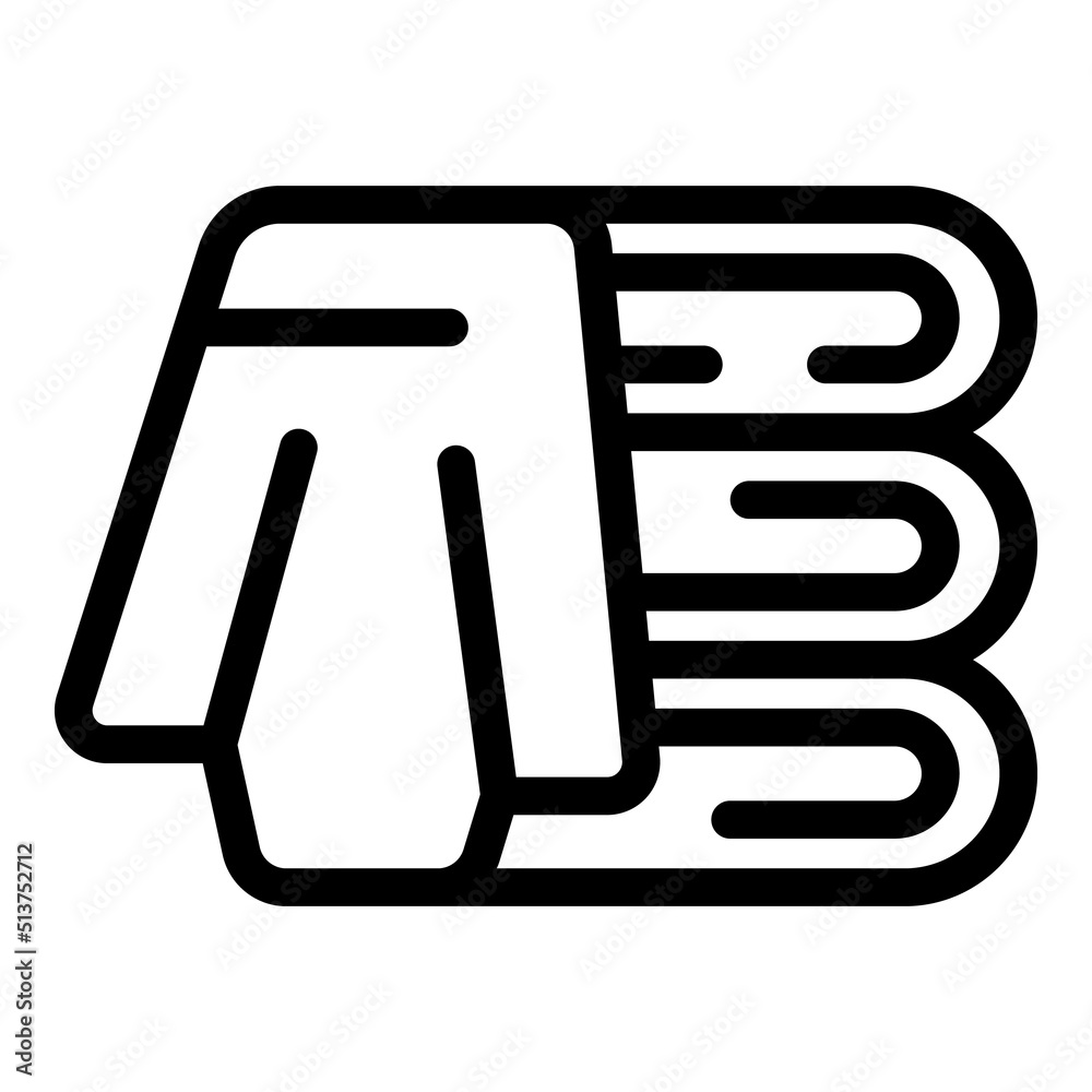 Stack towel icon outline vector. Fabric napkin. Pile beach Stack towel icon outline vector. Fabric napkin. Pile beach