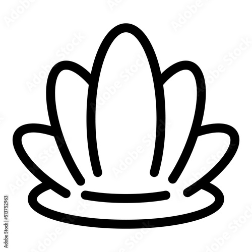 Spa lotus icon outline vector. Towel clean. Home bath