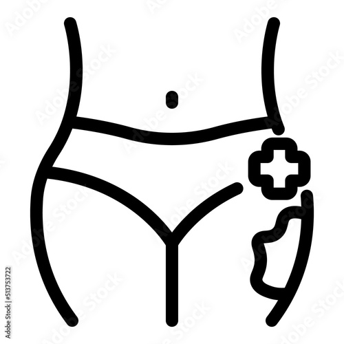 Body skin care icon outline vector. Clinic care. Atopic scar