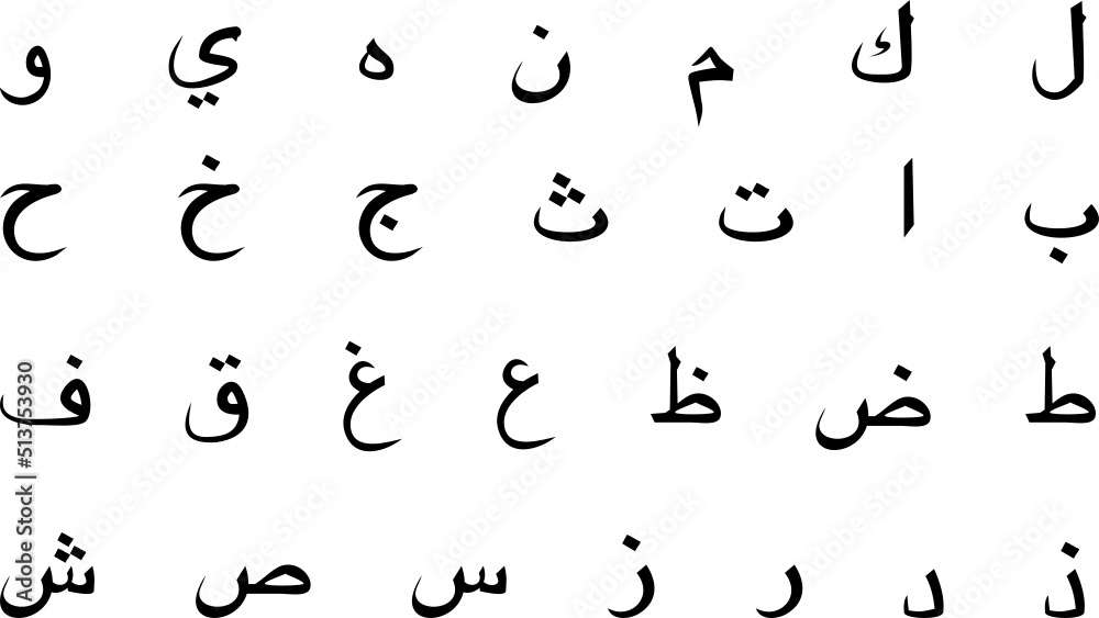 isolated arabic alphabet set pack collection illustration in vector format isolated arabic alphabet set pack collection illustration in vector format