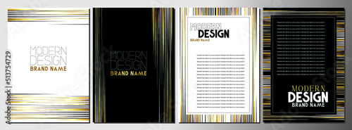Luxury products brochure template - A4 size (210x297 mm) - vector illustration
