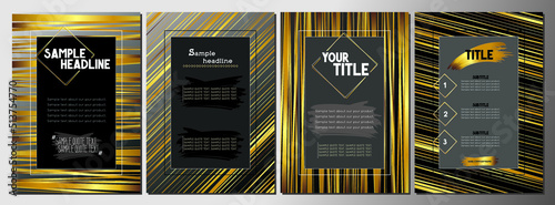 Luxury products brochure template - A4 size (210x297 mm) - vector illustration