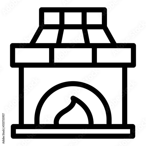 Industrial furnace icon outline vector. Gas burning. Industry stove