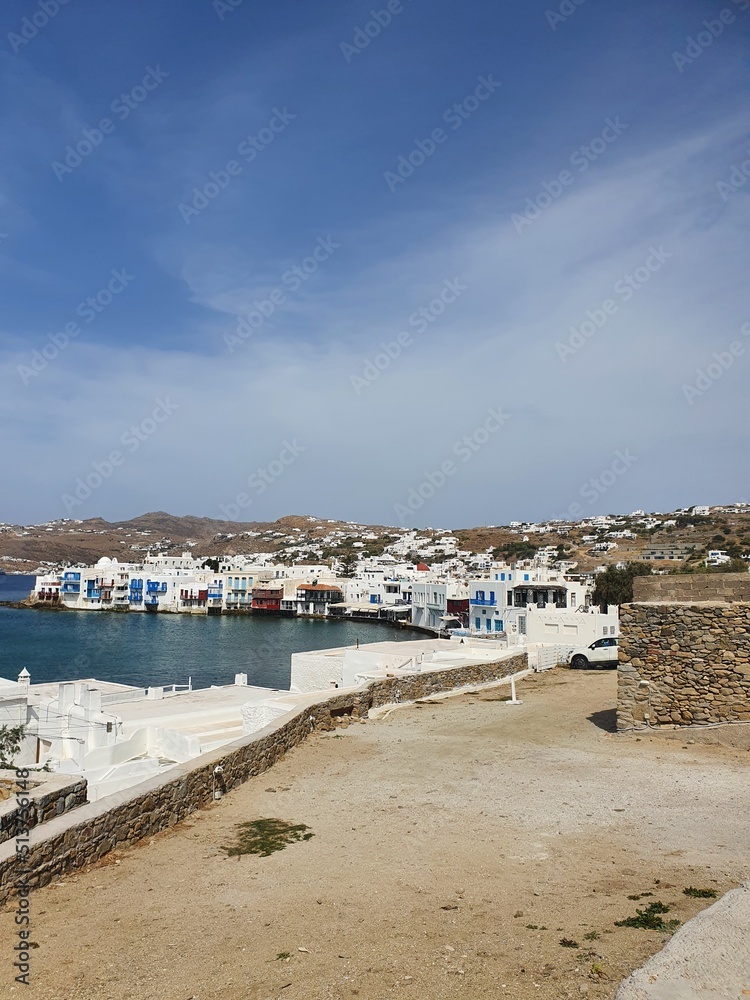 view of the coast of Mykonos
