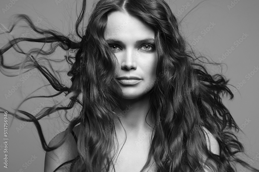 Fototapeta premium beautiful young woman with curly red hair