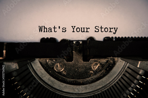 Write your story text on an old vintage typewriter. Lifestyle concept