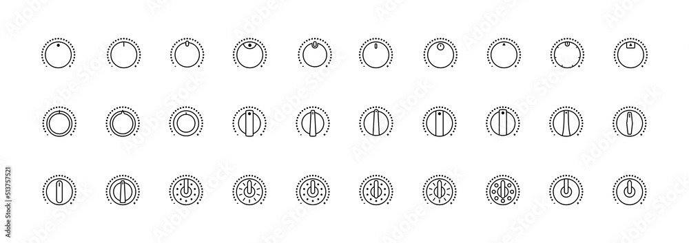 Set of Vector Icons on Theme Adjustment, Mode Selection, Control, Switching, Change. Presented Balance, Power, Minimum, Maximum, Left, Right Power Mode Control Panel Set of Vector Icons on Theme Adjustment, Mode Selection, Control, Switching, Change. Presented Balance, Power, Minimum, Maximum, Left, Right Power Mode Control Panel