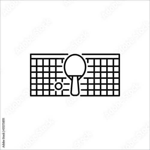 Ping pong Icon in trendy flat style isolated on white background. Sport symbol for your web design, logo, UI.