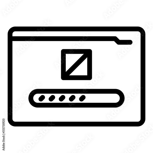 Web tracking icon outline vector. Sea barge. Port maritime