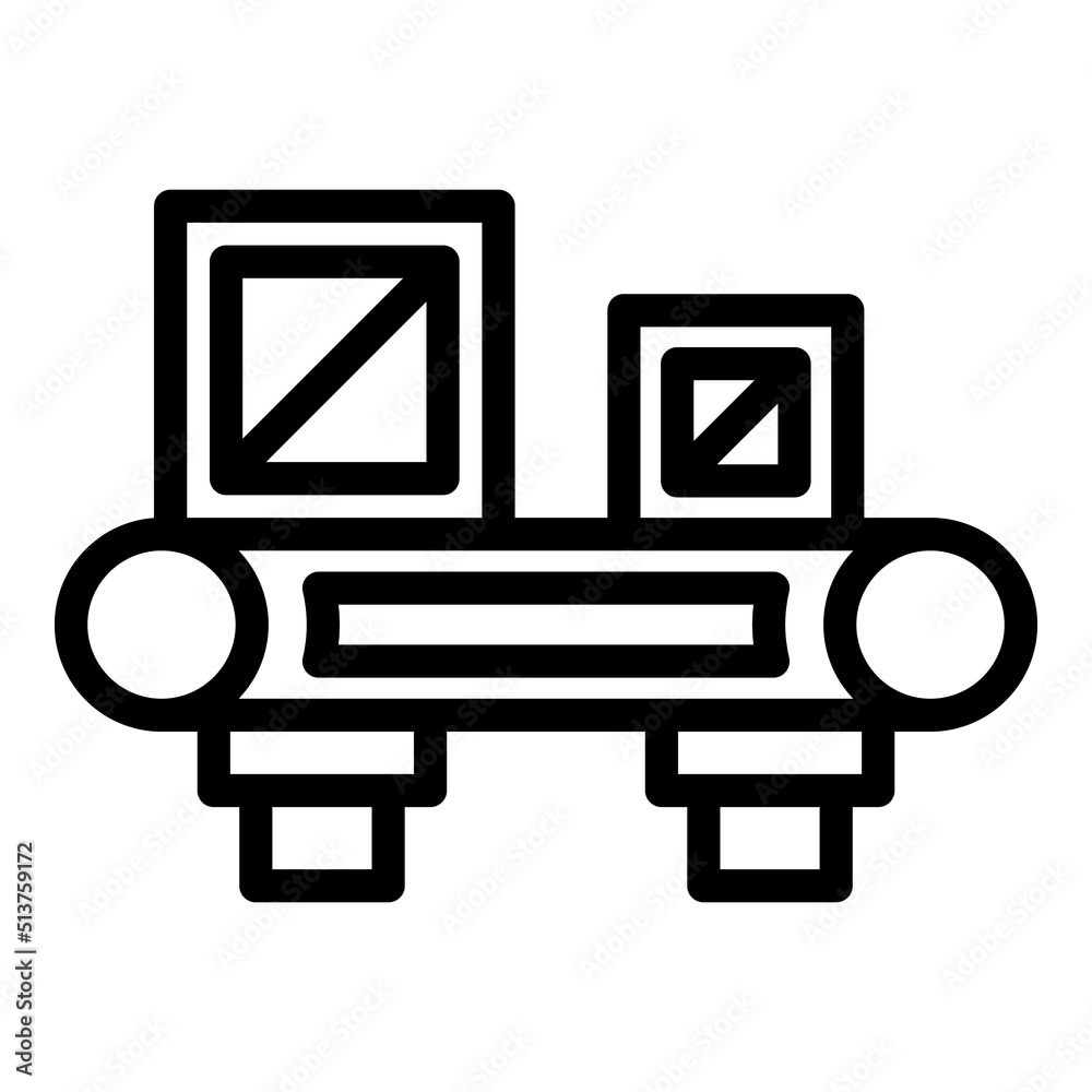 Parcel line icon outline vector. Cargo delivery. Port truck