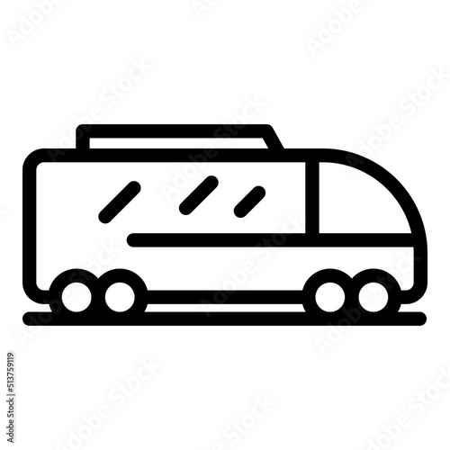 Truck bus delivery icon outline vector. Van service. Export traffic