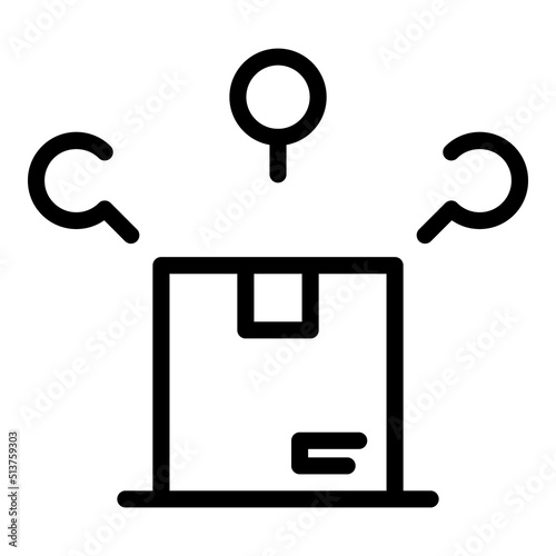 Parcel delivery icon outline vector. Van service. Cargo truck