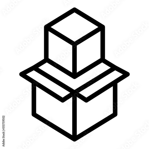 Carton box icon outline vector. Traffic van. Auto motion