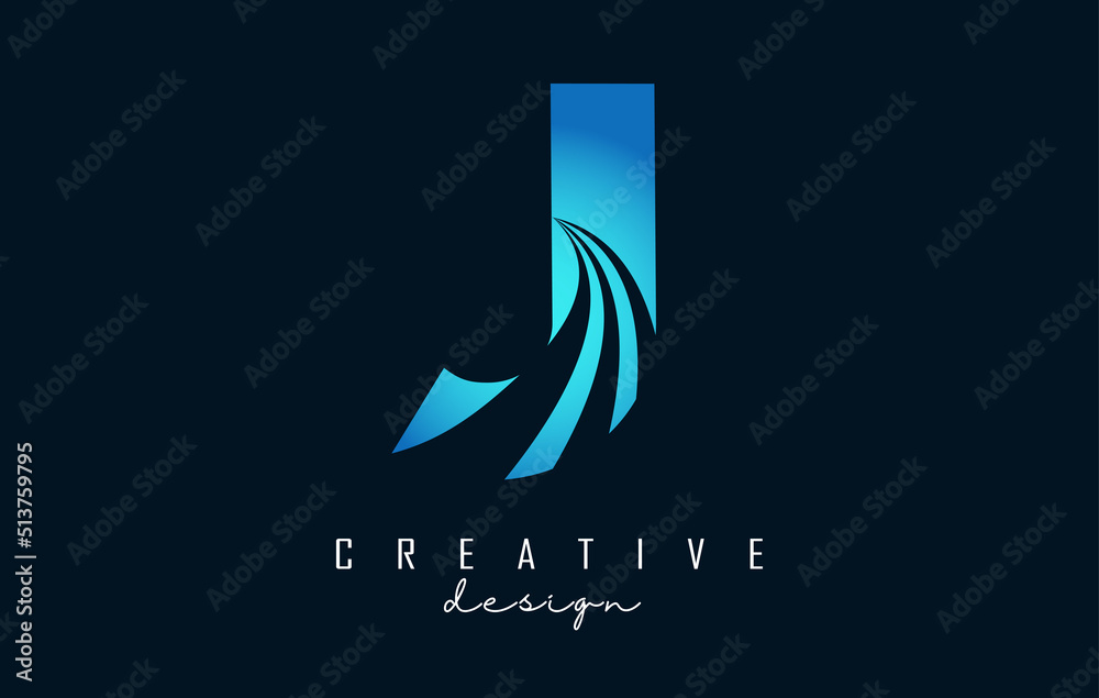 Creative letter J logo with leading lines and road concept design. Letter J with geometric design. Creative letter J logo with leading lines and road concept design. Letter J with geometric design.