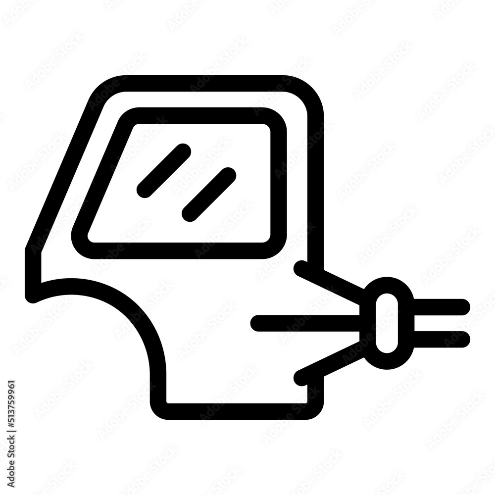 Car door spray icon outline vector. Auto service. Paint gun