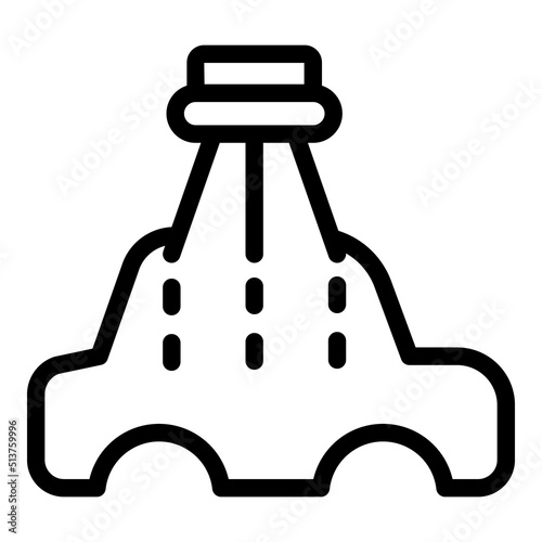 Body car painter icon outline vector. Auto repair. Gun check