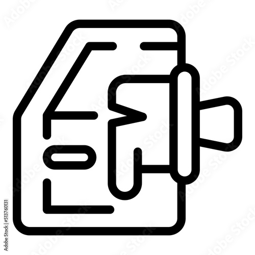 Car painter icon outline vector. Body check. Auto spray