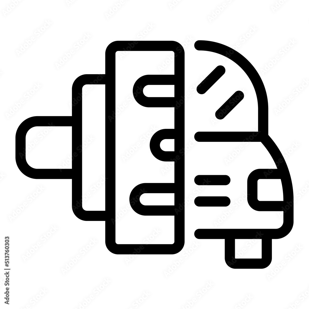 Paint new car icon outline vector. Check body. Garage finish Paint new car icon outline vector. Check body. Garage finish