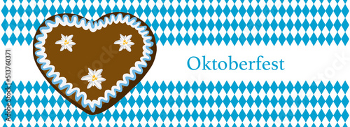 Lebkuchenherz Oktoberfest mit Edelweiß