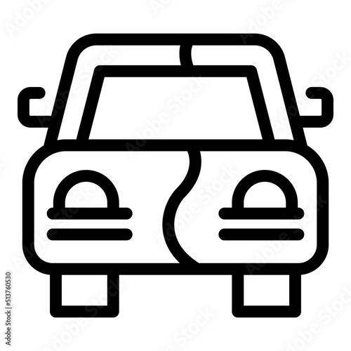 Car new painting icon outline vector. Check body. Repair gun
