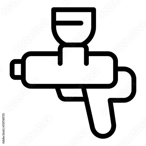 Spray gun icon outline vector. Auto car. Service repair