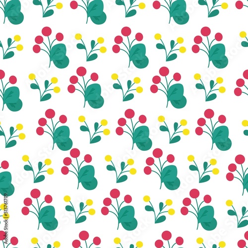 Wallpaper Mural Floral seamless pattern, floral print, branch and leaves. Vector illustration. Torontodigital.ca