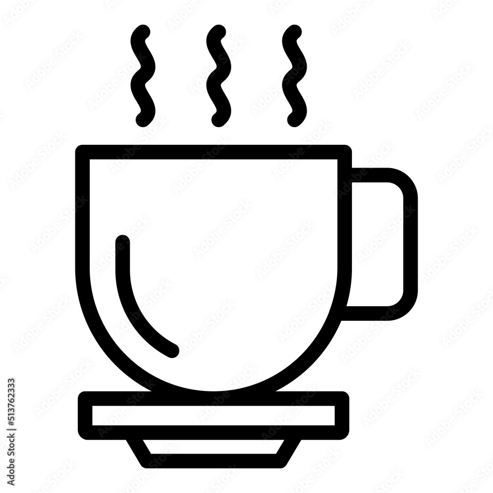 Hot coffee cup icon outline vector. Food shop. Business cafe Hot coffee cup icon outline vector. Food shop. Business cafe