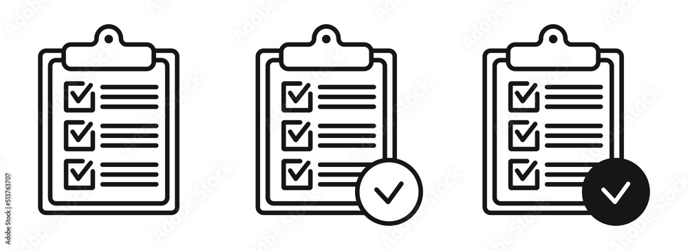 Clipboard icon. Checklist sign symbol for web site and app design. Clipboard icon. Checklist sign symbol for web site and app design.