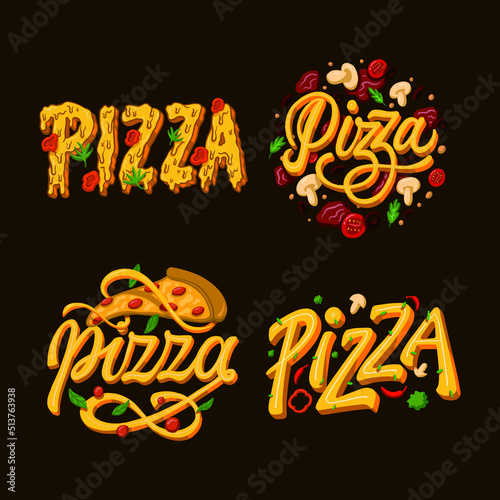 Free pizza vector illustration logo poster brand design