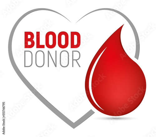Blood donate symbol with drop