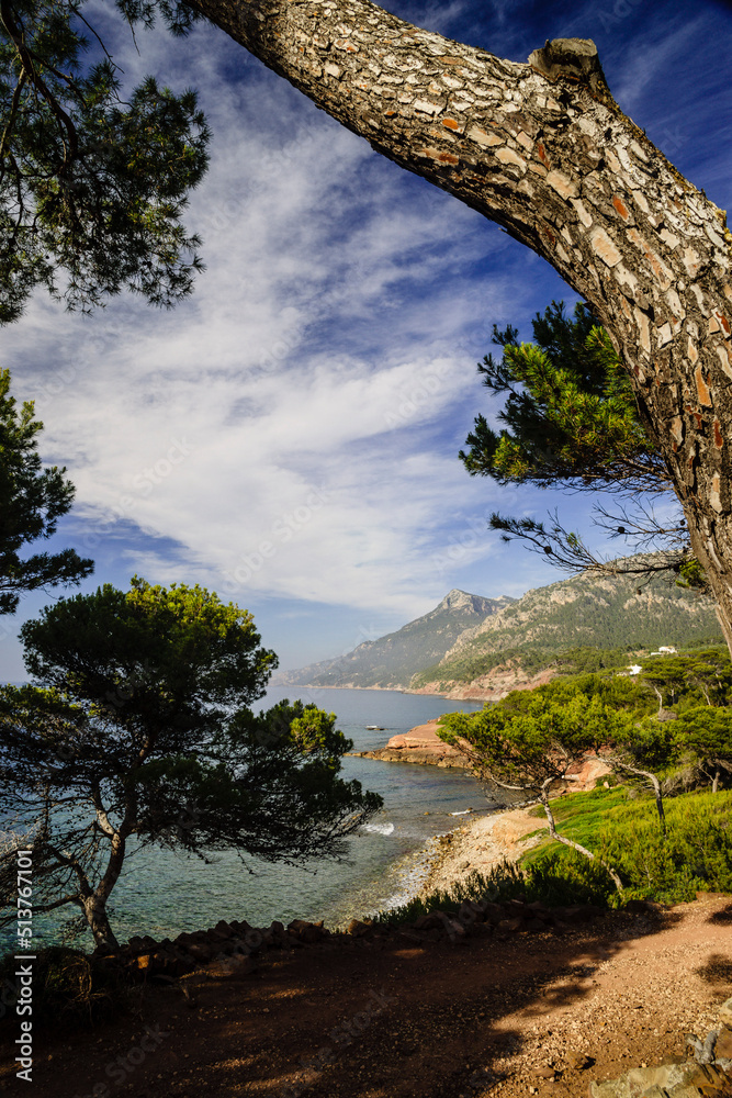 playa de Son Bunyola, Banyalbufar. Parque natural de la Sierra de Tramuntana. Mallorca. Islas Baleares. Spain.