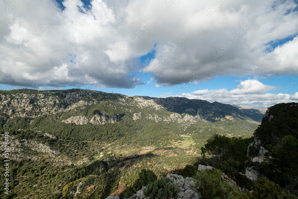 Sierra de Alfabia, 1067 meters, facilities of Abertis Telecom, Retevision, Tradia, Center Issuer of Alfabia, Comuna de Bunyola, communal land, Bunyola, Mallorca, balearic islands, spain, europe