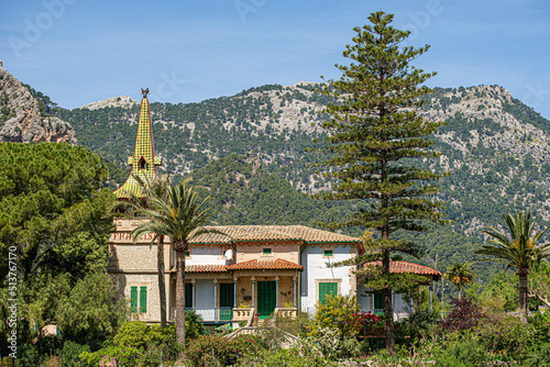 Vil.la Francisca, casa modernista,  diseñada en 1908 por Guillem Puig Salvà, discípulo de Gaudí, Bunyola, Mallorca, Balearic Islands, Spain photo