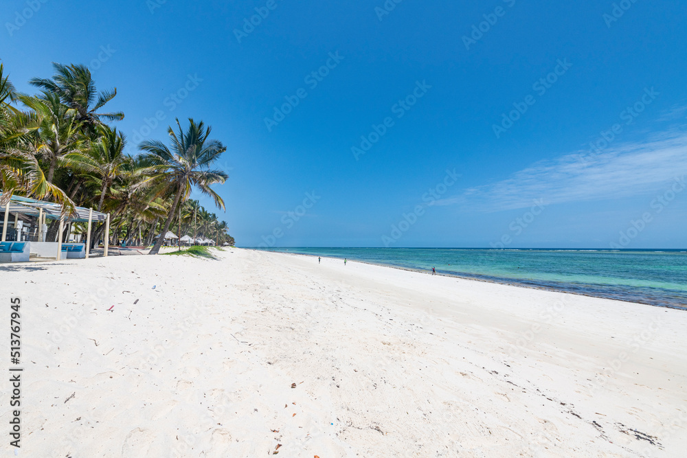 White sand of Diani Beach, Kenya, Indian Ocean White sand of Diani Beach, Kenya, Indian Ocean