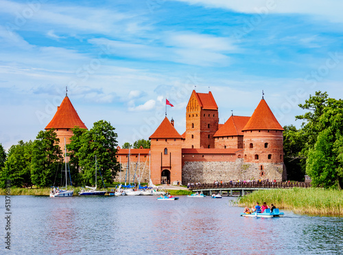 Trakai Island Castle, Lake Galve, Trakai, Lithuania photo