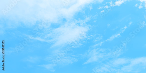 Abstract shinny and fresh summer sky background with clouds, cloudy natural blue sky background for creative design and wallpaper.
