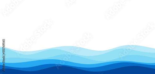 Blue river ocean water wave fluid layer vector background curve zigzag abstract © Pacha M Vector