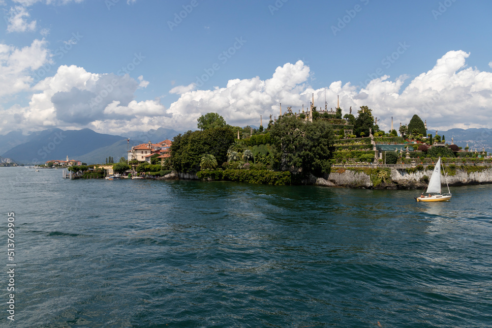 View of the garden of Isola Bella, Borromean Islands, Lake Maggiore, Stresa, Piedmont, Italian Lakes, Italy View of the garden of Isola Bella, Borromean Islands, Lake Maggiore, Stresa, Piedmont, Italian Lakes, Italy